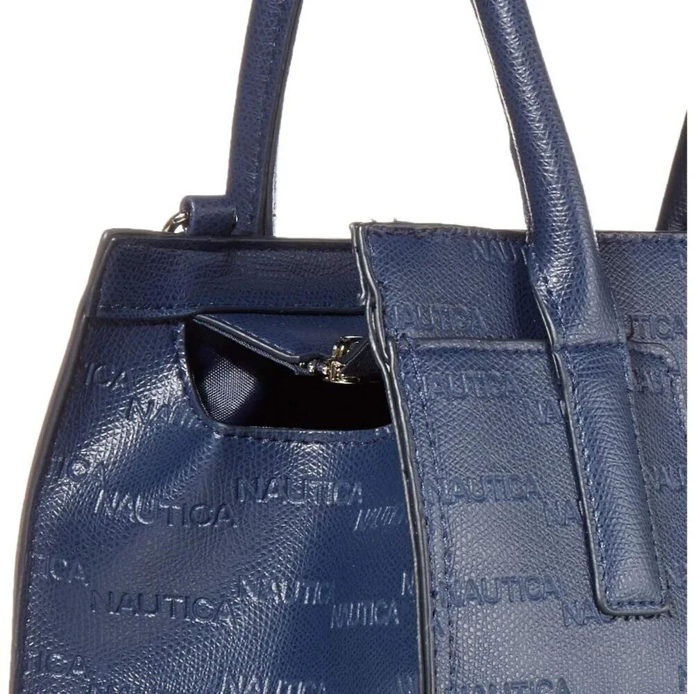 Women's Navy Sandy Jr Top Handel Satchel with Removable Crossbody Strap